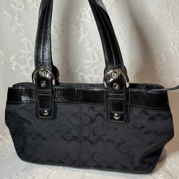 Coach Black Soho Pleated Shoulder Bag - Picture 2 of 8